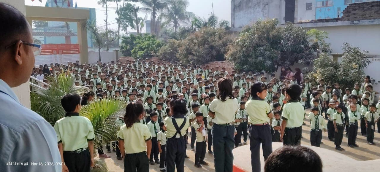 School assembly in progress